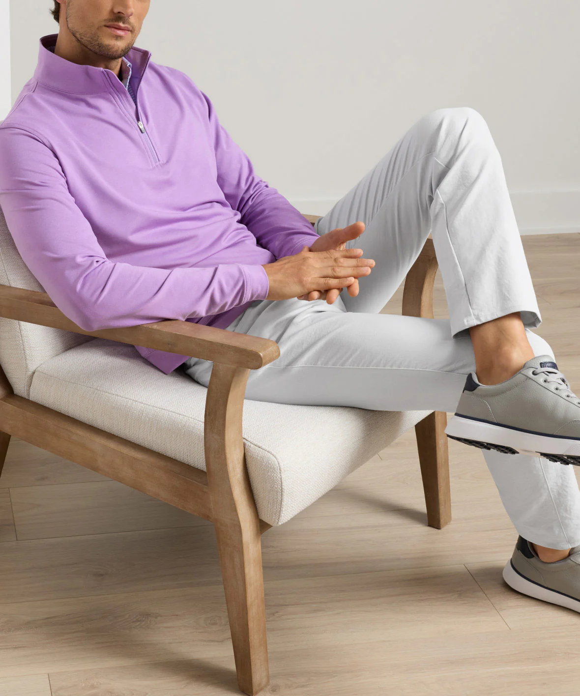Peter Millar Perth Stretch Loop Terry Quarter-Zip Pullover - Image 48