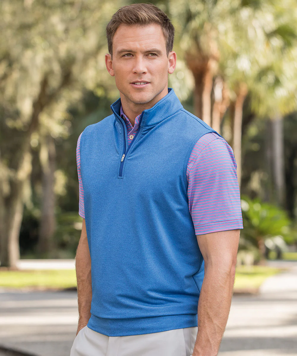 Peter Millar Galway Stretch Terry Quarter-Zip Vest - Image 2