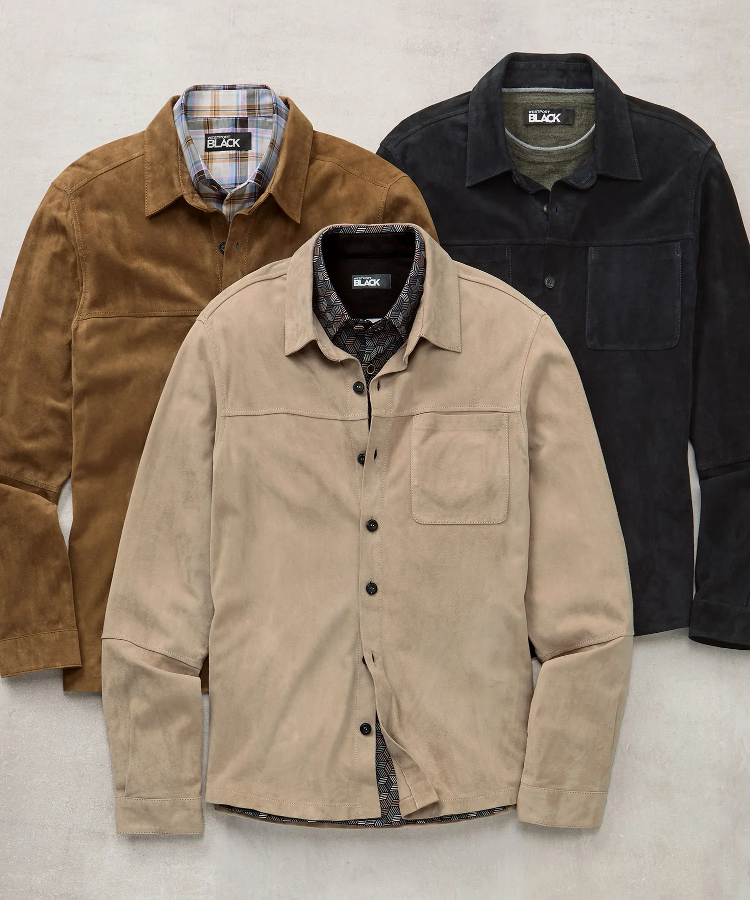 Westport Black Italian Goat Suede Shirt Jacket - Image 2