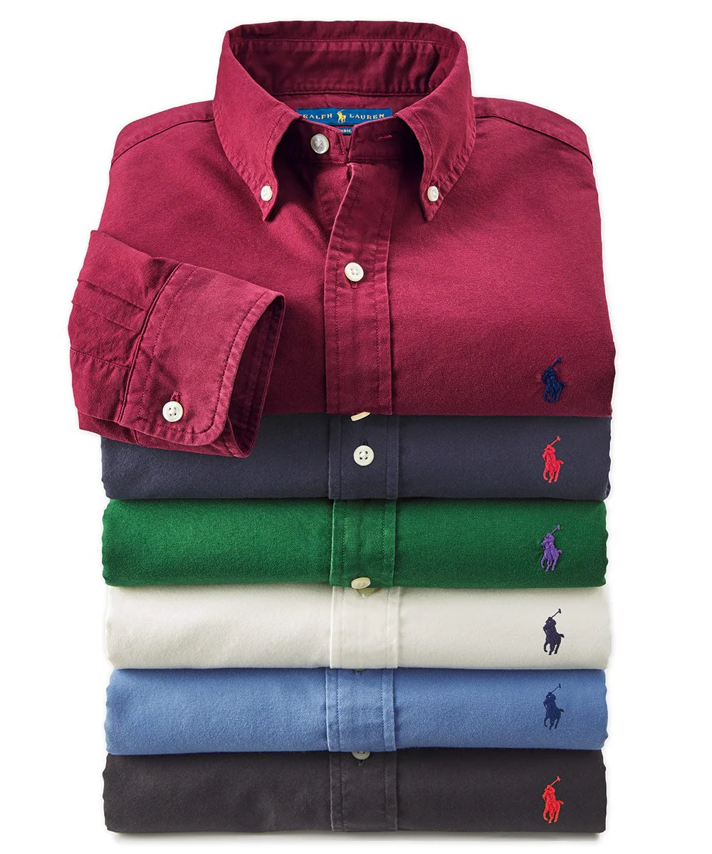 Polo Ralph Lauren Long Sleeve Garment Dyed Oxford Sport Shirt - Image 3