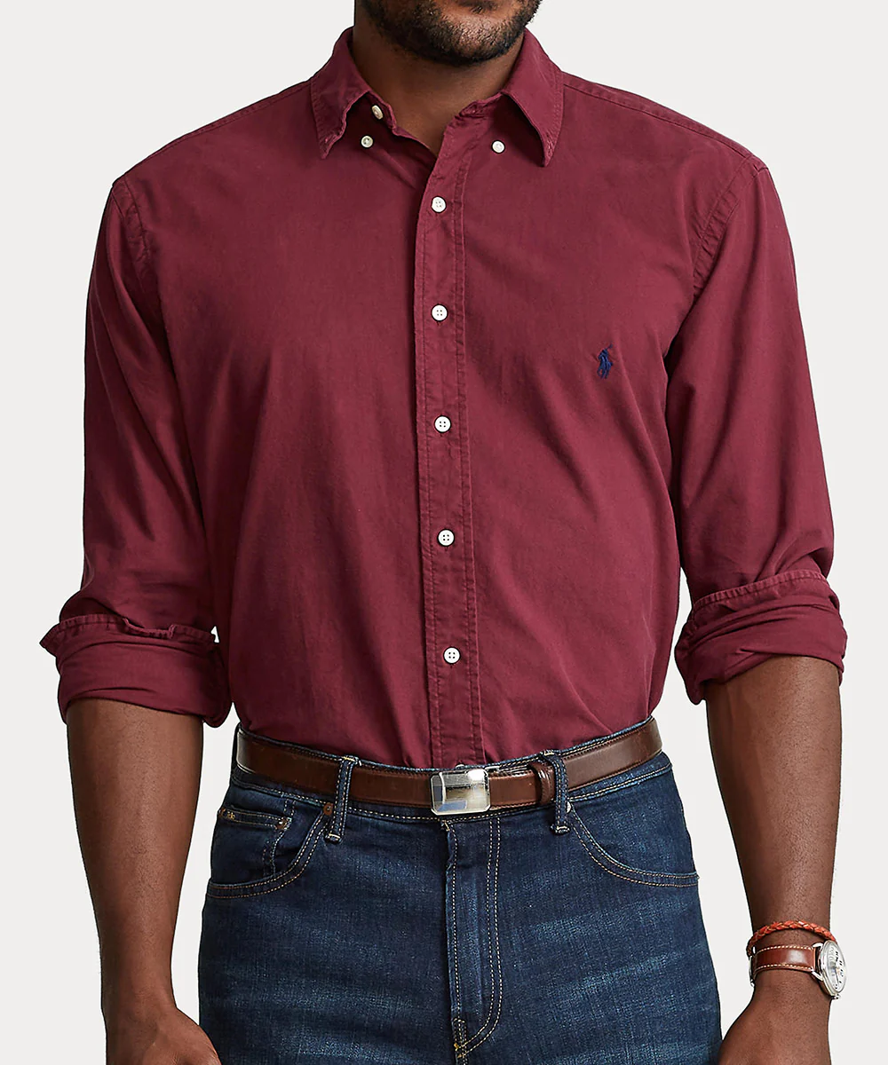 Polo Ralph Lauren Long Sleeve Garment Dyed Oxford Sport Shirt - Image 8