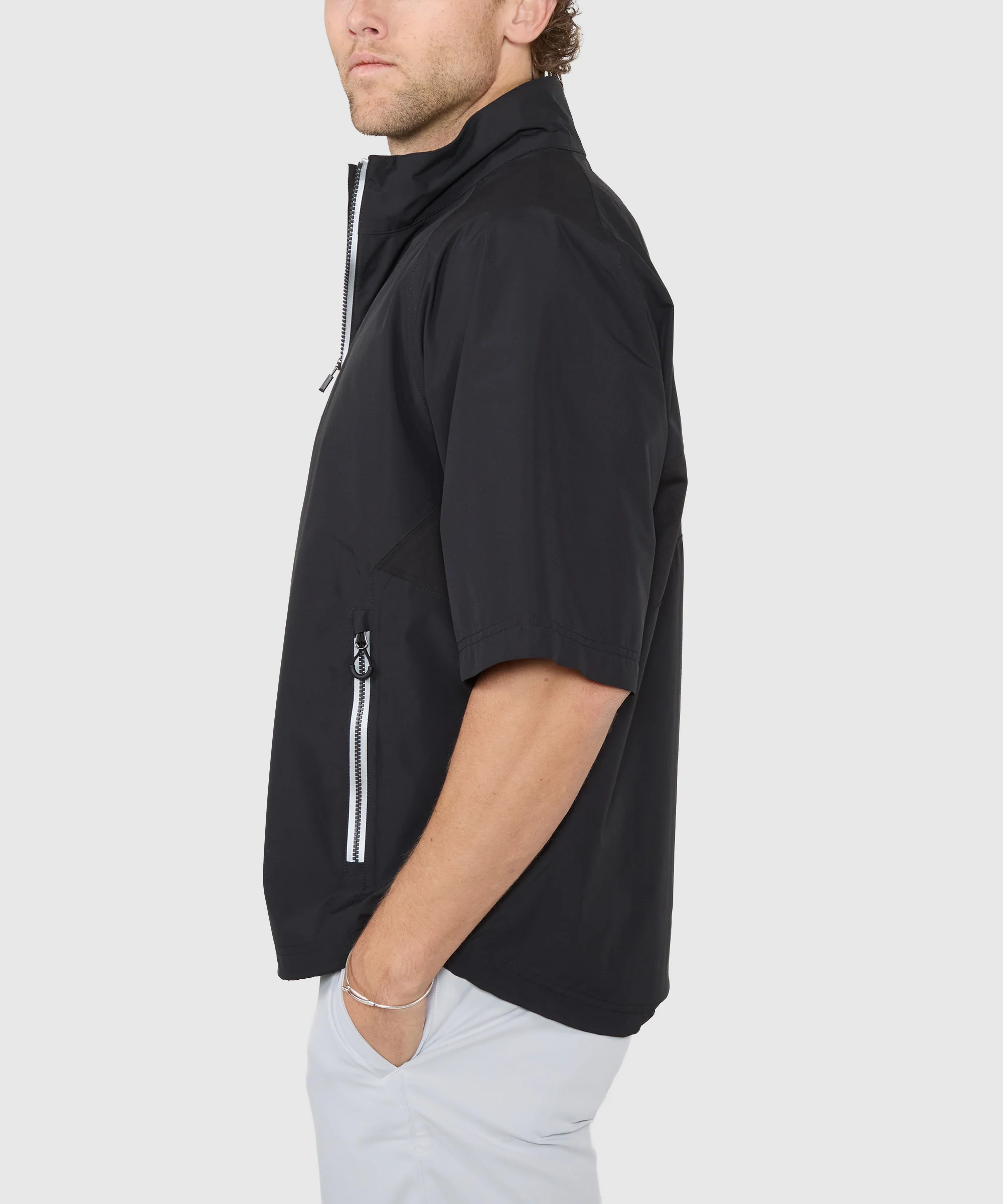 Zero Restriction Half-Sleeve Waterproof Quarter-Zip Jacket - Image 7