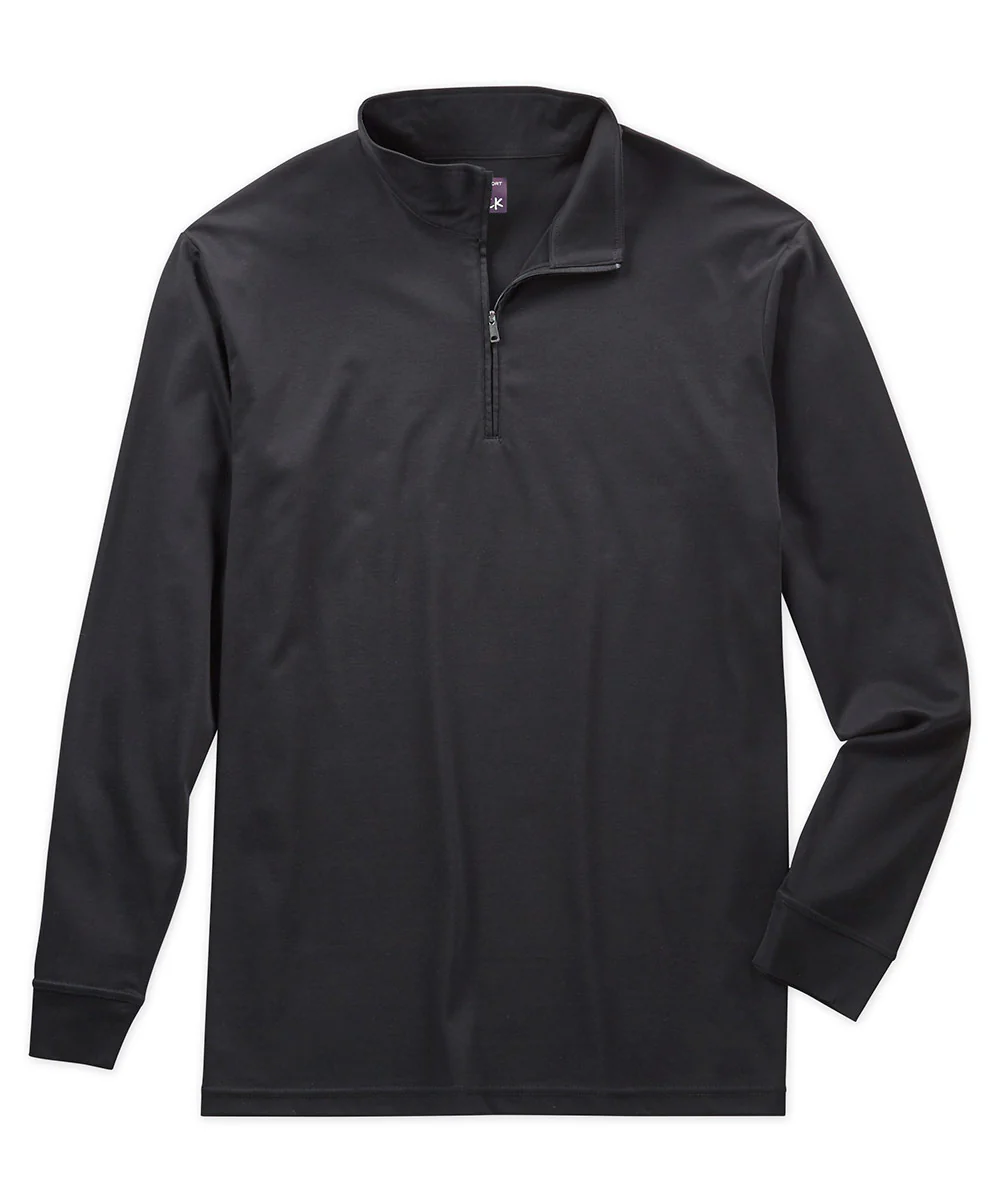 Westport No-Tuck LustreTech Stretch Cotton Quarter-Zip Pullover - Image 5