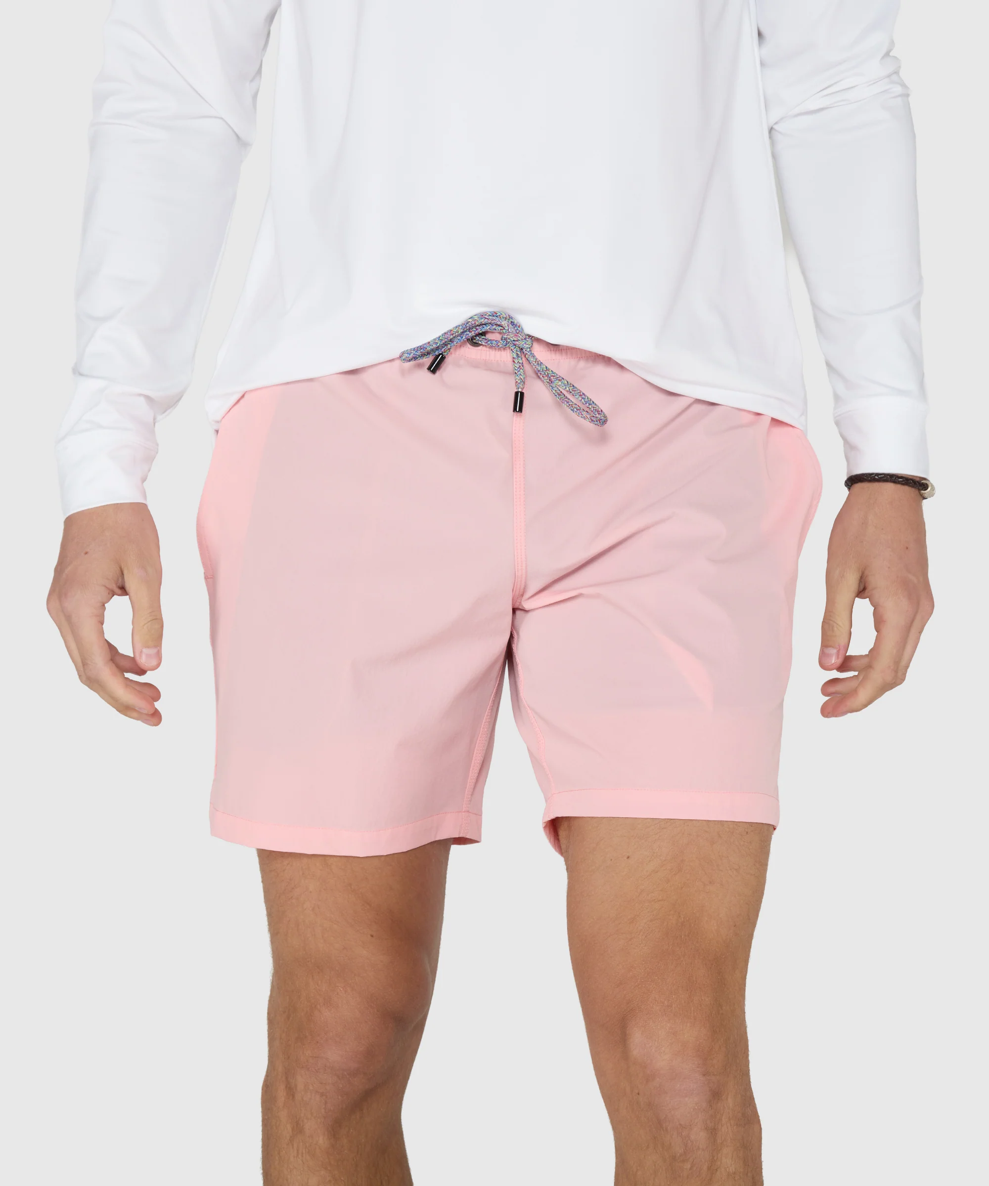Westport Black Hampton Solid Stretch Swim Trunk with Boxer Lining - Image 21