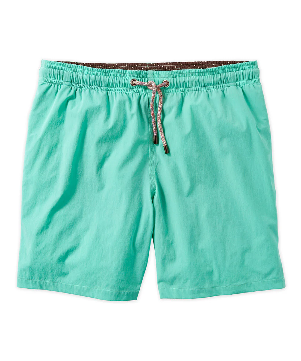 Westport Black Hampton Solid Stretch Swim Trunk with Boxer Lining - Image 5