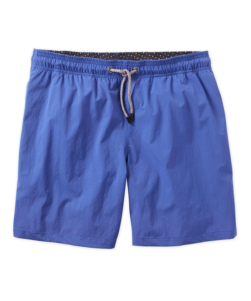 Westport Black Hampton Solid Stretch Swim Trunk with Boxer Lining - Image 7