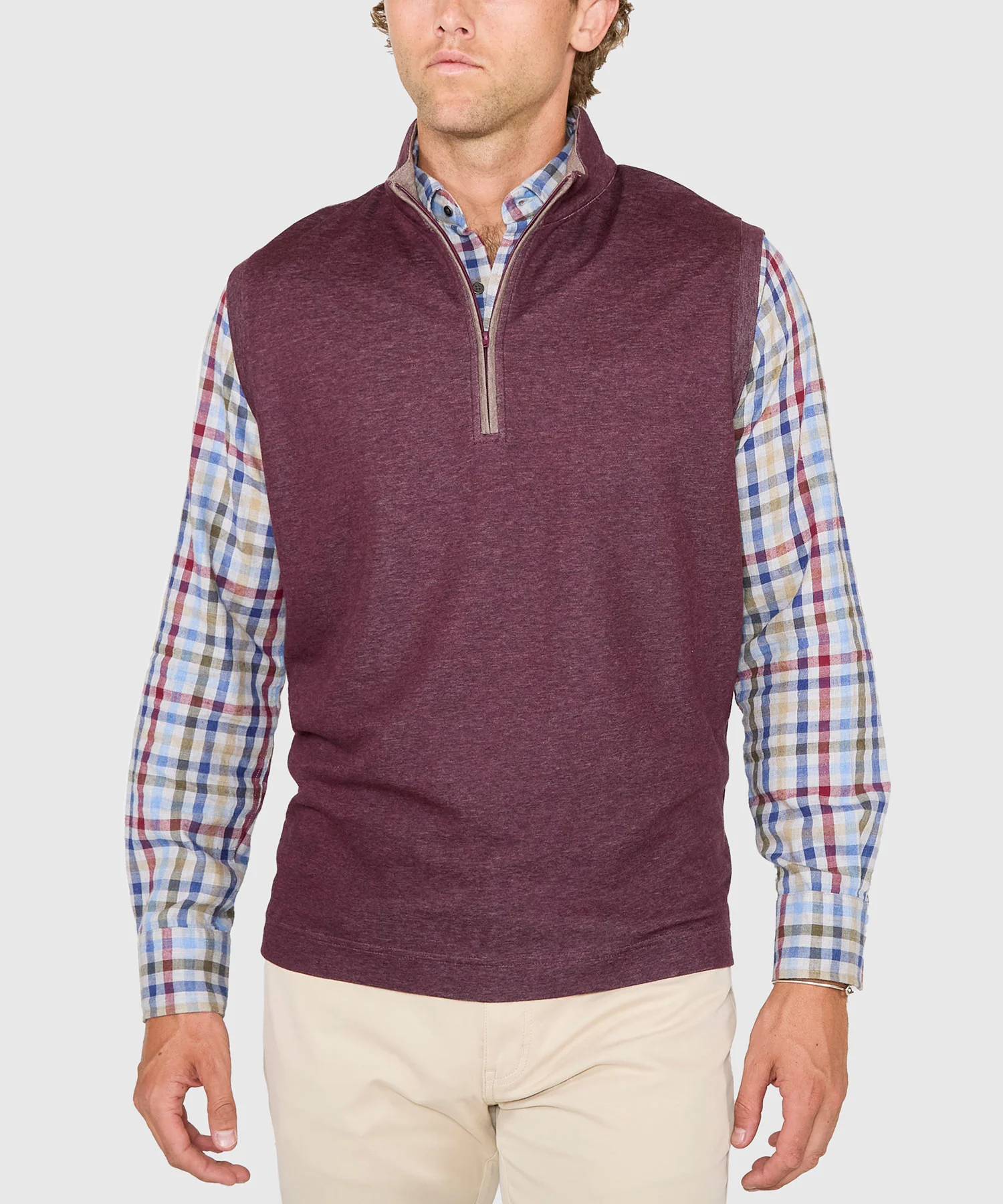 Westport Lifestyle Melange Quarter-Zip Vest - Image 6