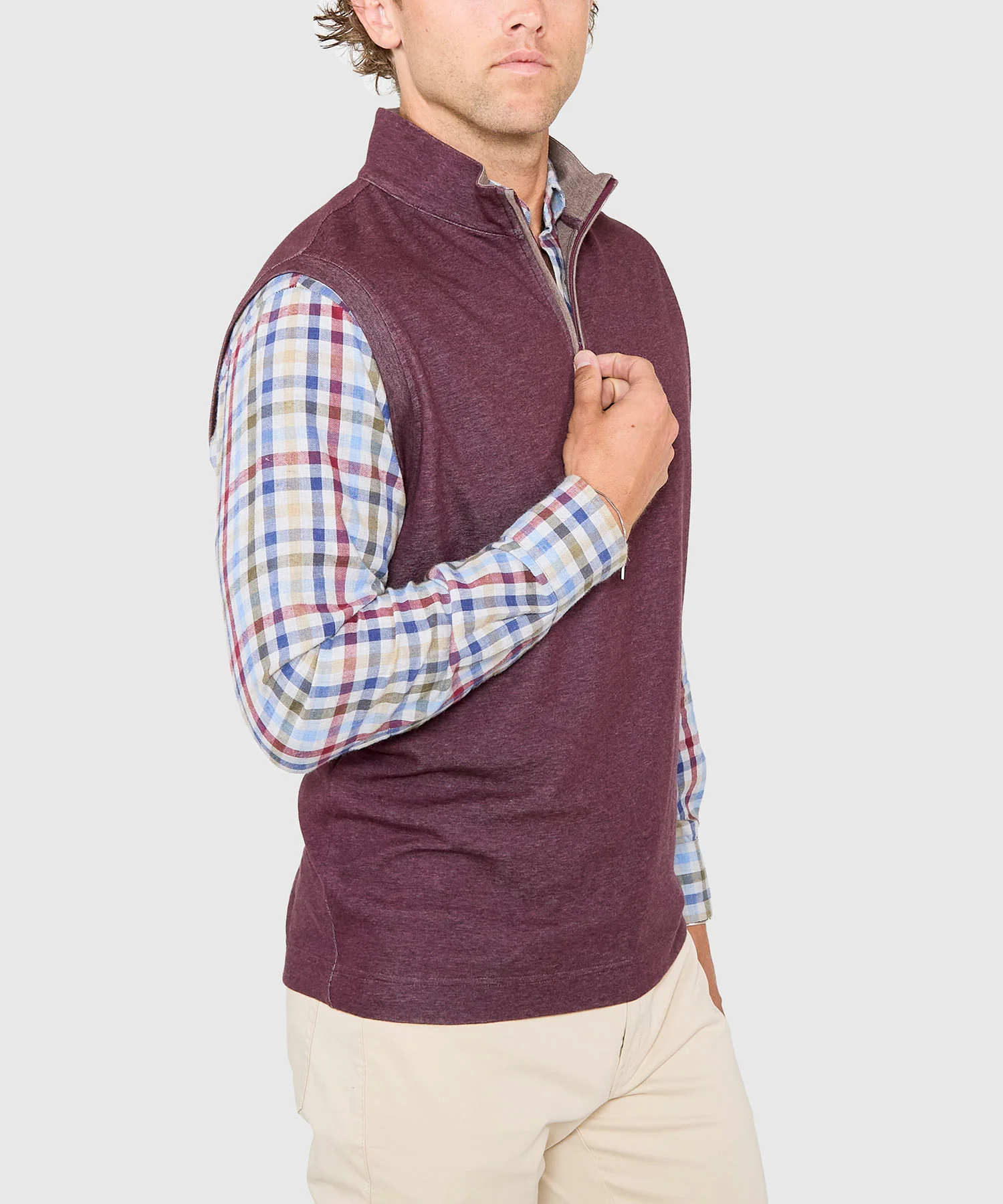 Westport Lifestyle Melange Quarter-Zip Vest - Image 7