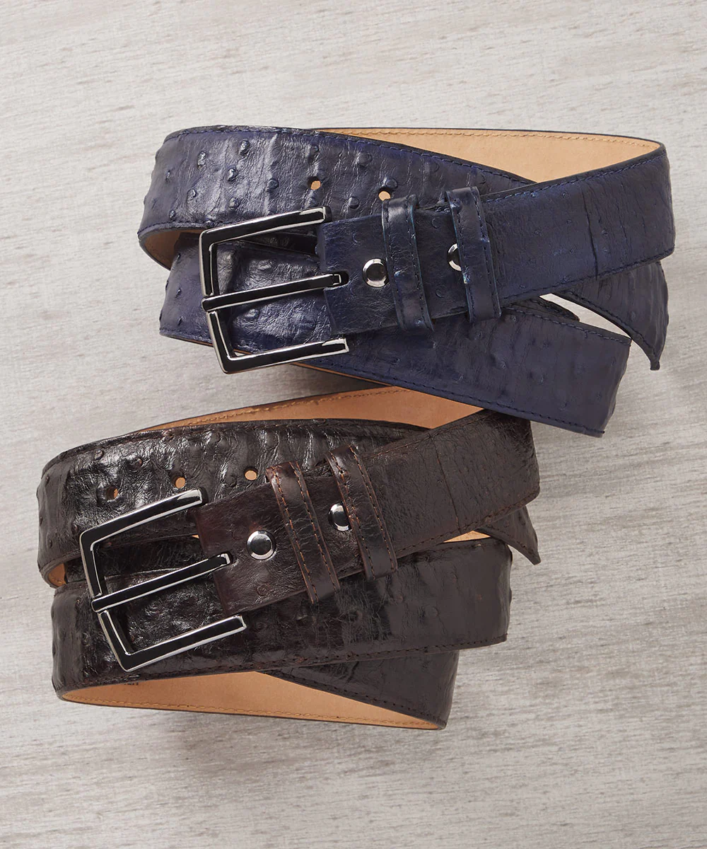 Westport Black Ostrich Belt - Image 2