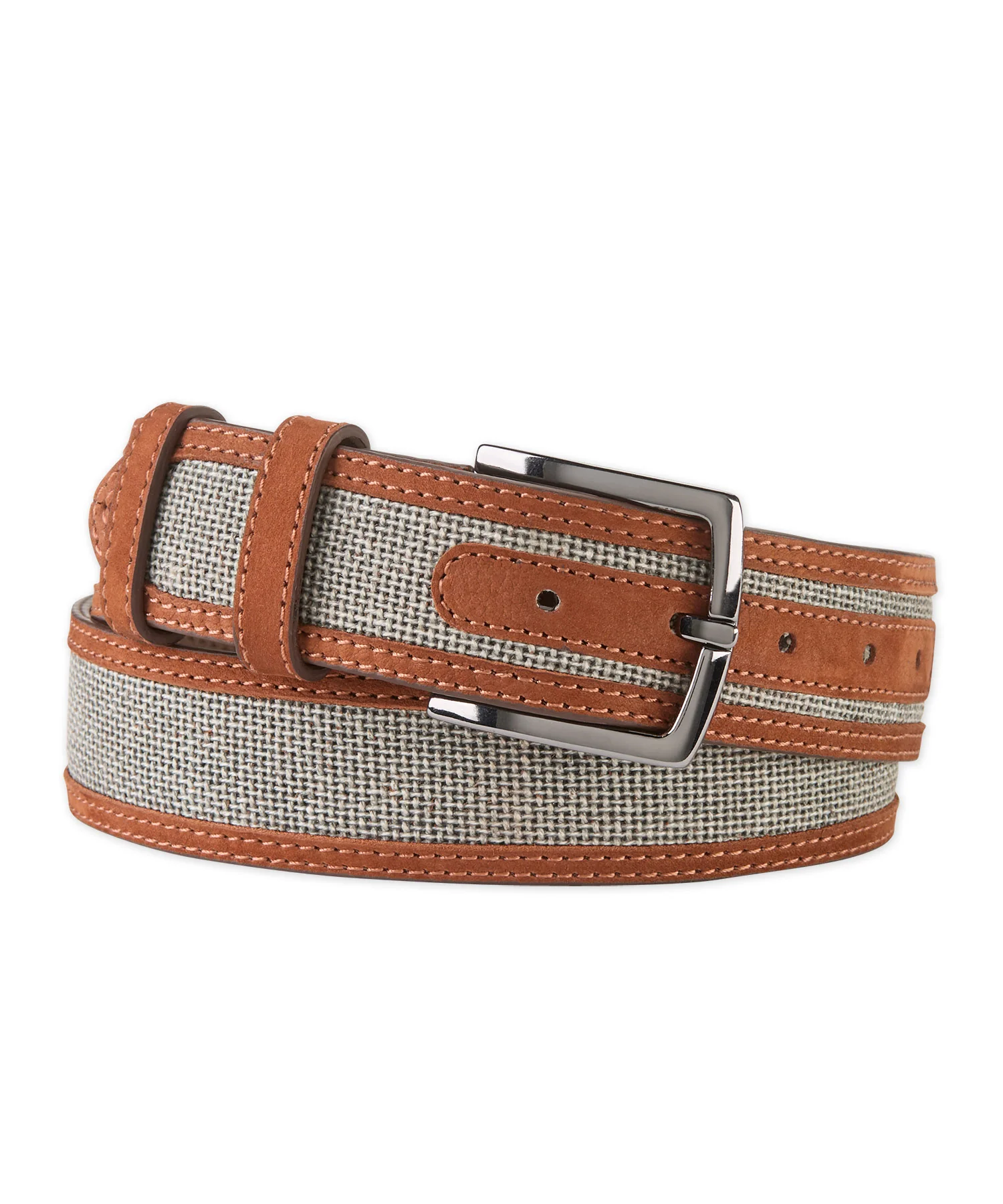Westport Black Linen Inlay Belt - Image 2