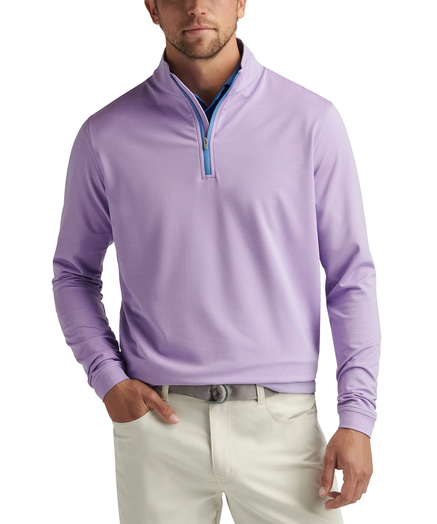 Peter Millar Sugar Stripe Perth Quarter-Zip Pullover - Image 34