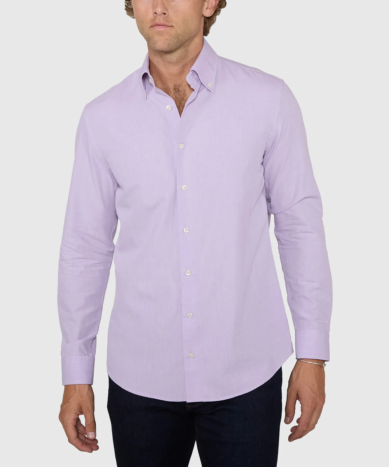 Westport No-Tuck Long Sleeve Button Down Collar Cotton Oxford Sport Shirt - Image 20