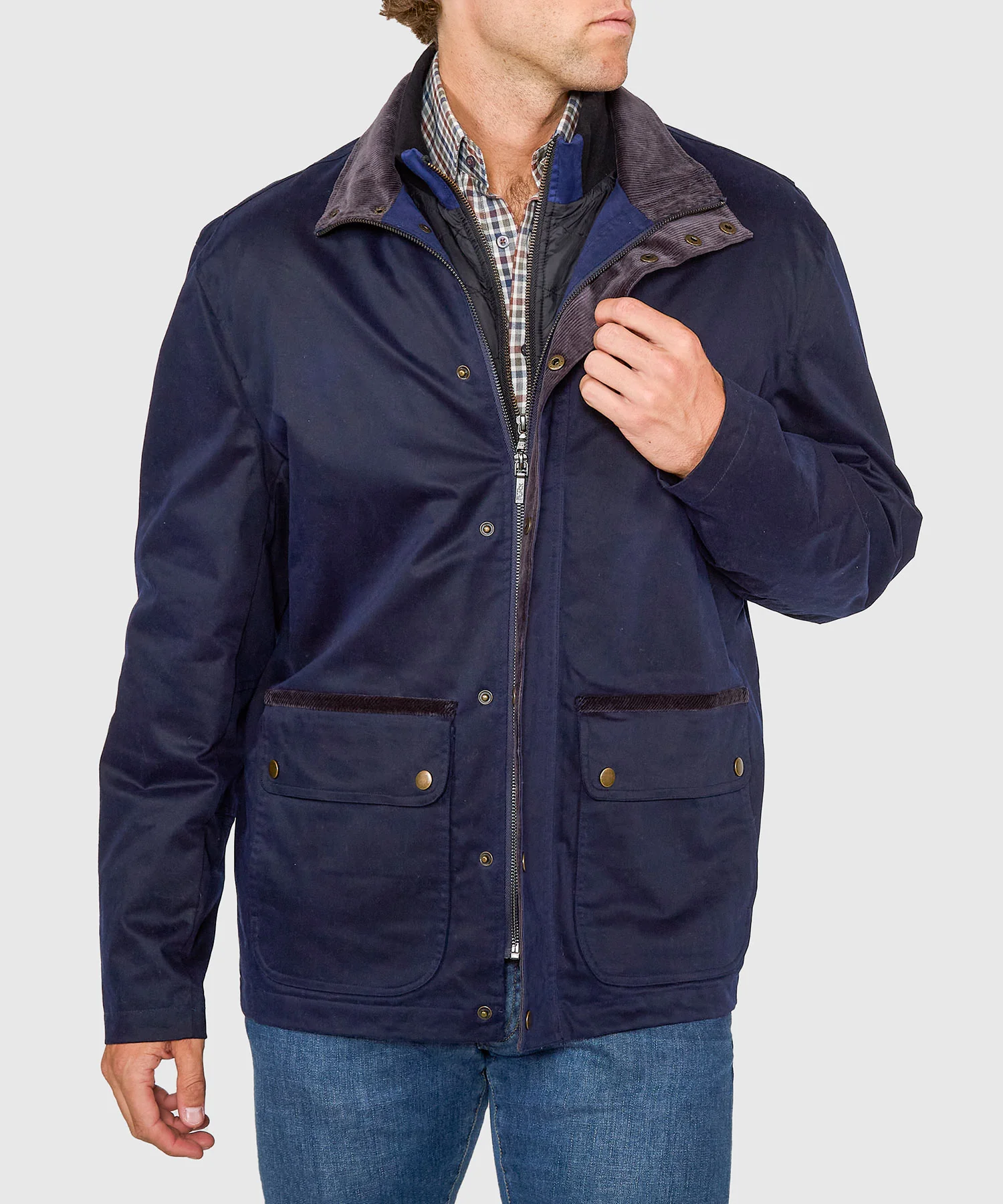 Westport Black Hudson Waxed Cotton Car Coat - Image 4