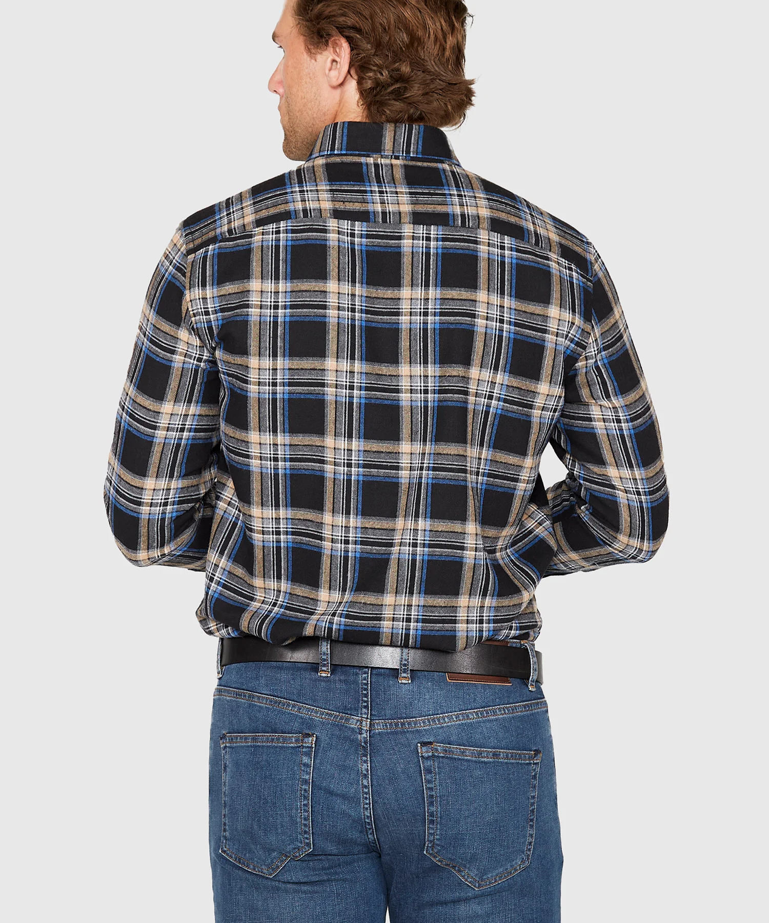 Westport Lifestyle Long Sleeve Button Down Collar Flannel Sport Shirt - Image 6