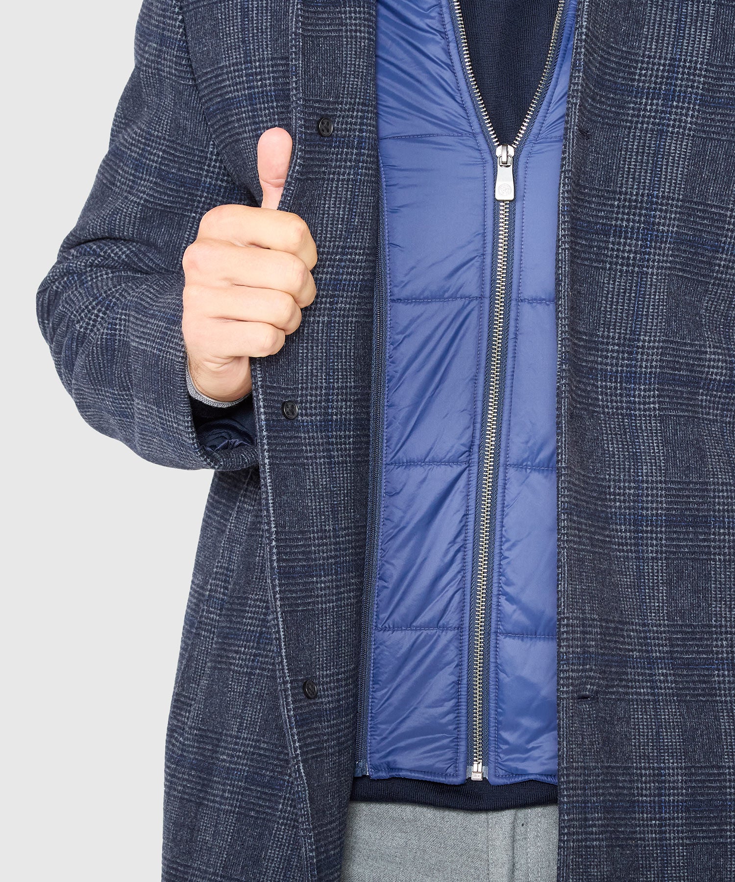 Hart Schaffner Marx Removable Bib Plaid Wool Jacket - Image 9