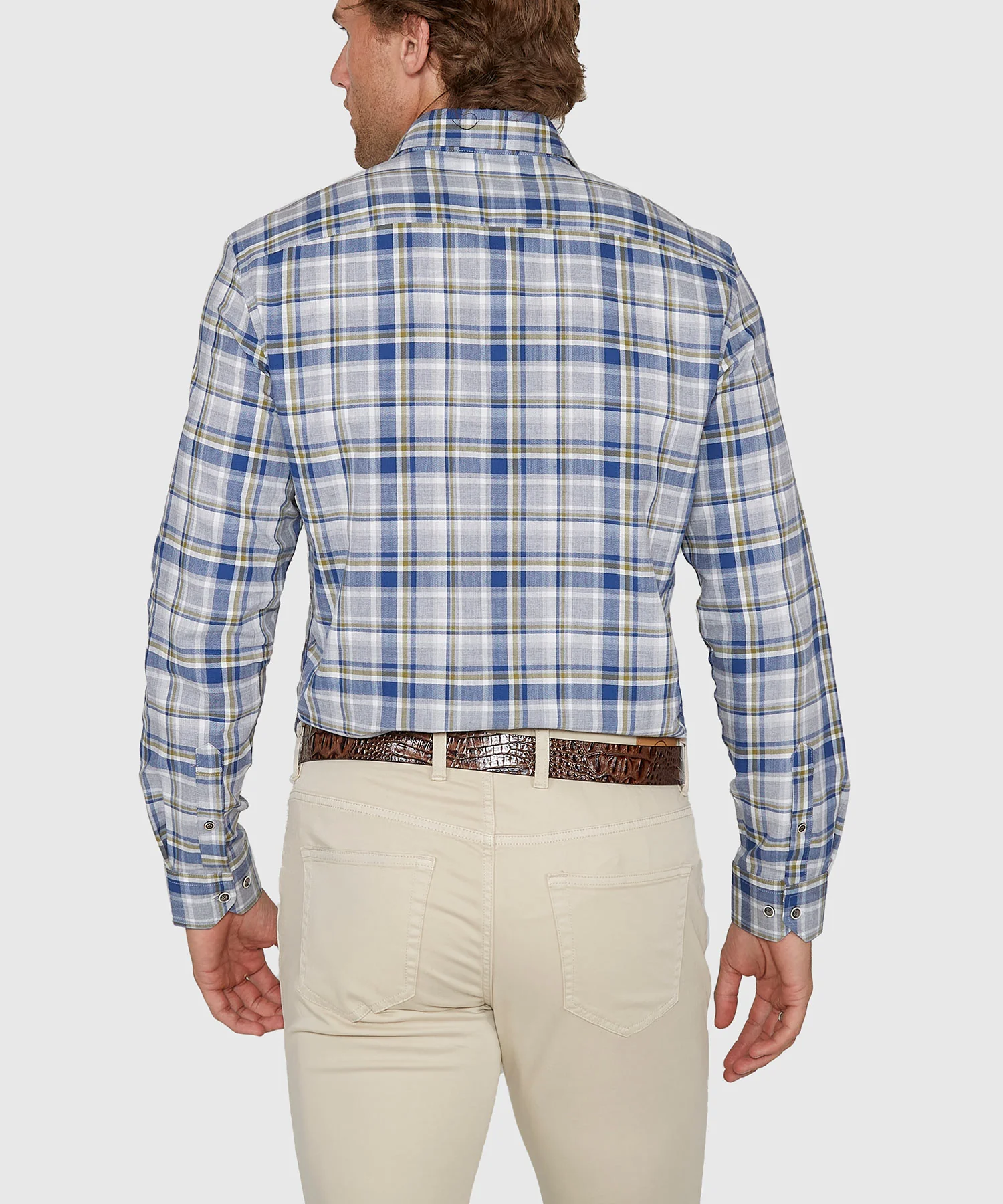 Westport Black Long Sleeve Button Under Spread Collar Sport Shirt - Image 5
