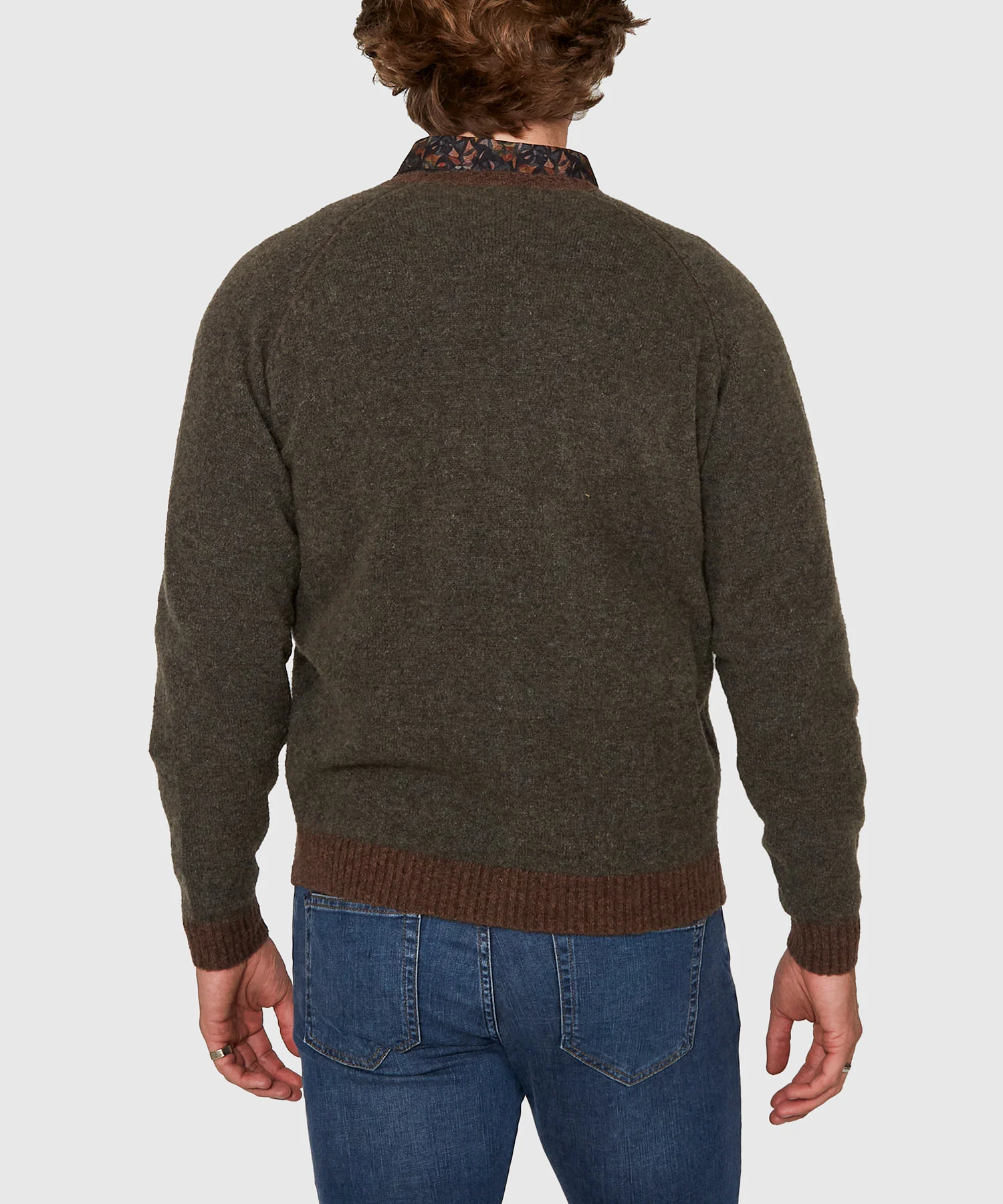 Westport Black Brushed Merino Wool Cardigan - Image 6