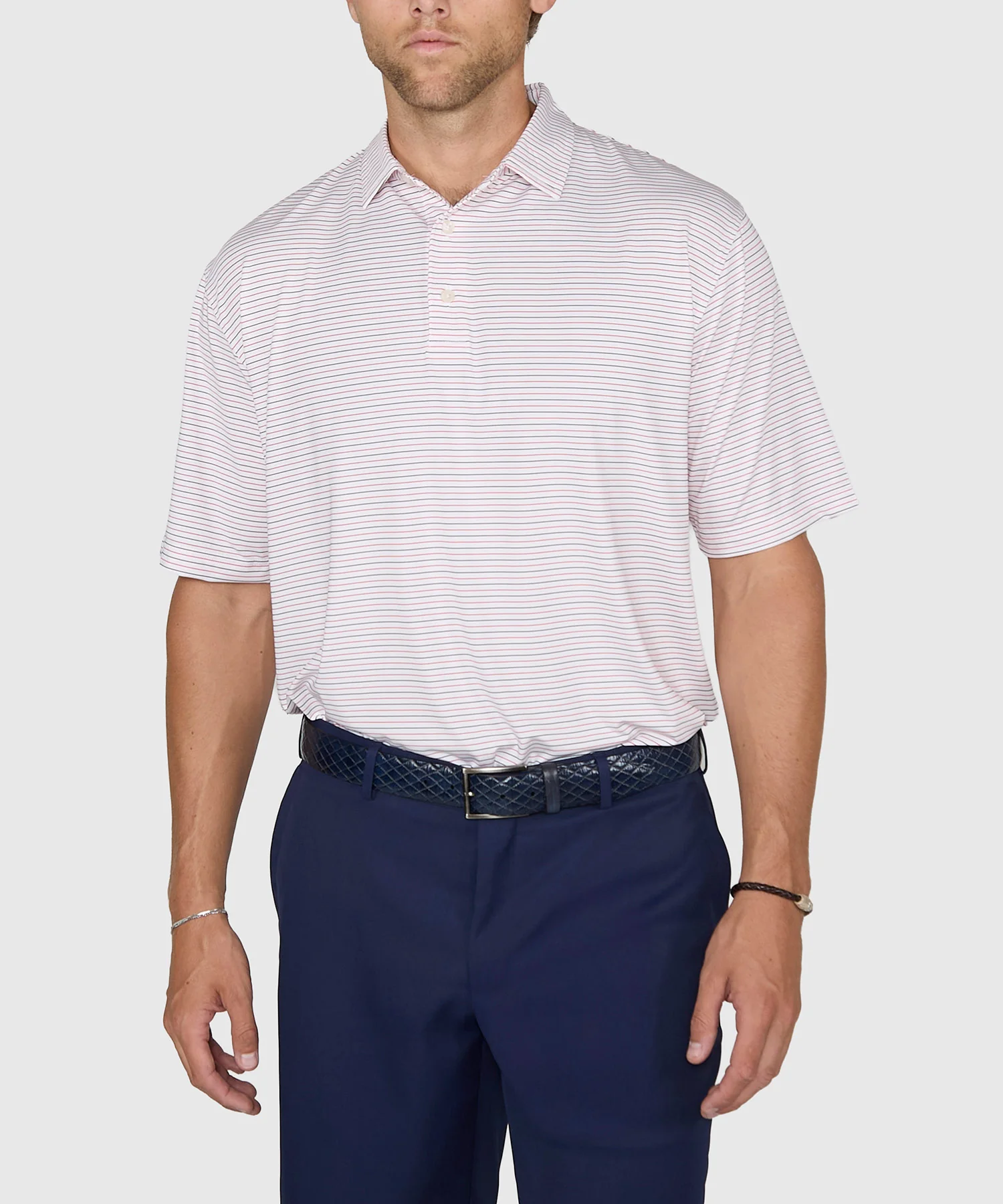 Westport Lifestyle Short Sleeve Performance Stripe Polo - Image 2