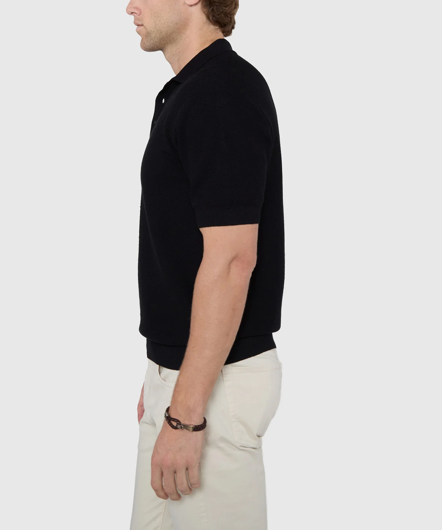 Westport Black Short Sleeve Legacy II Cotton Cashmere Polo - Image 7