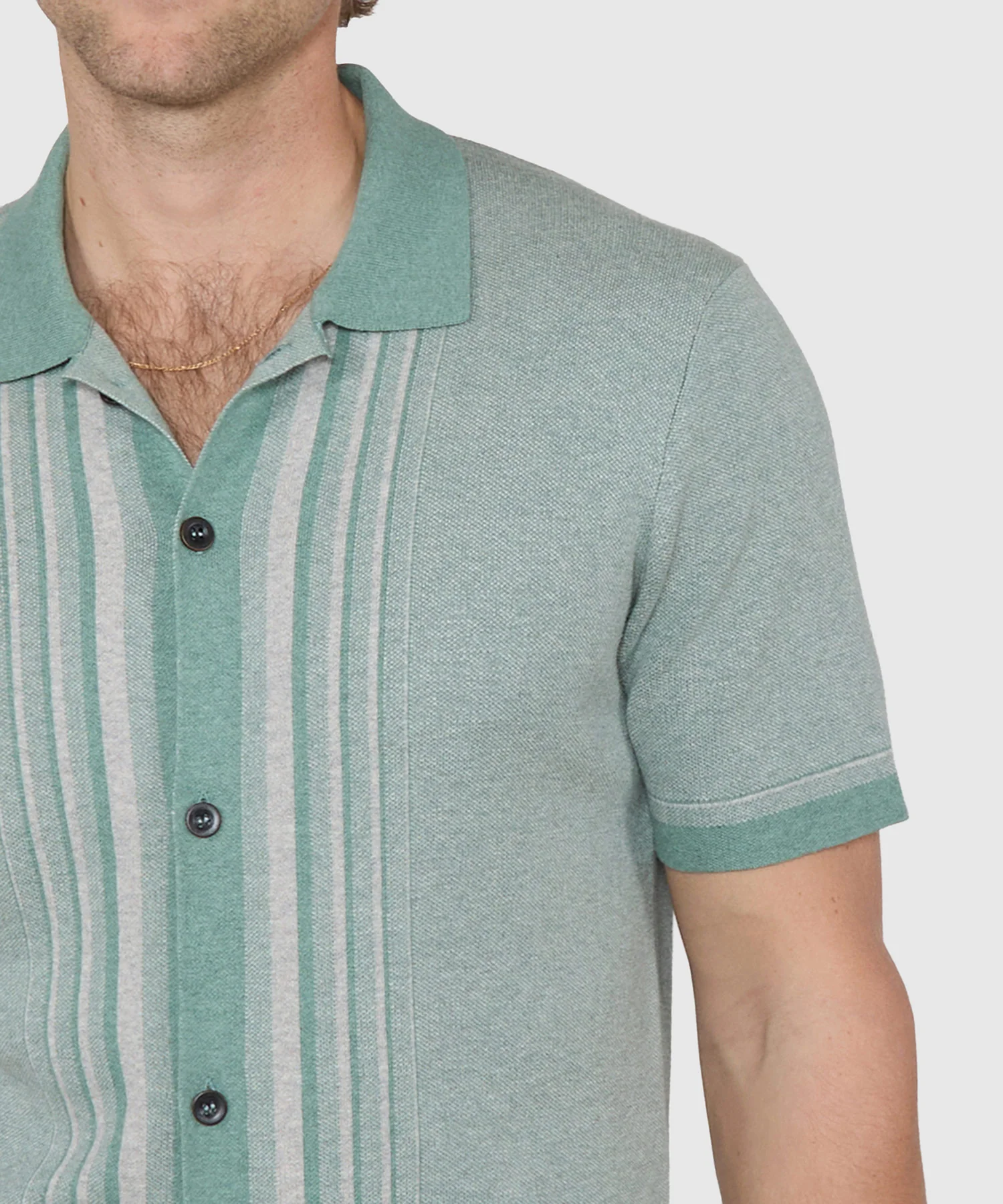 Westport Black Short Sleeve Bennett Button Front Polo - Image 3