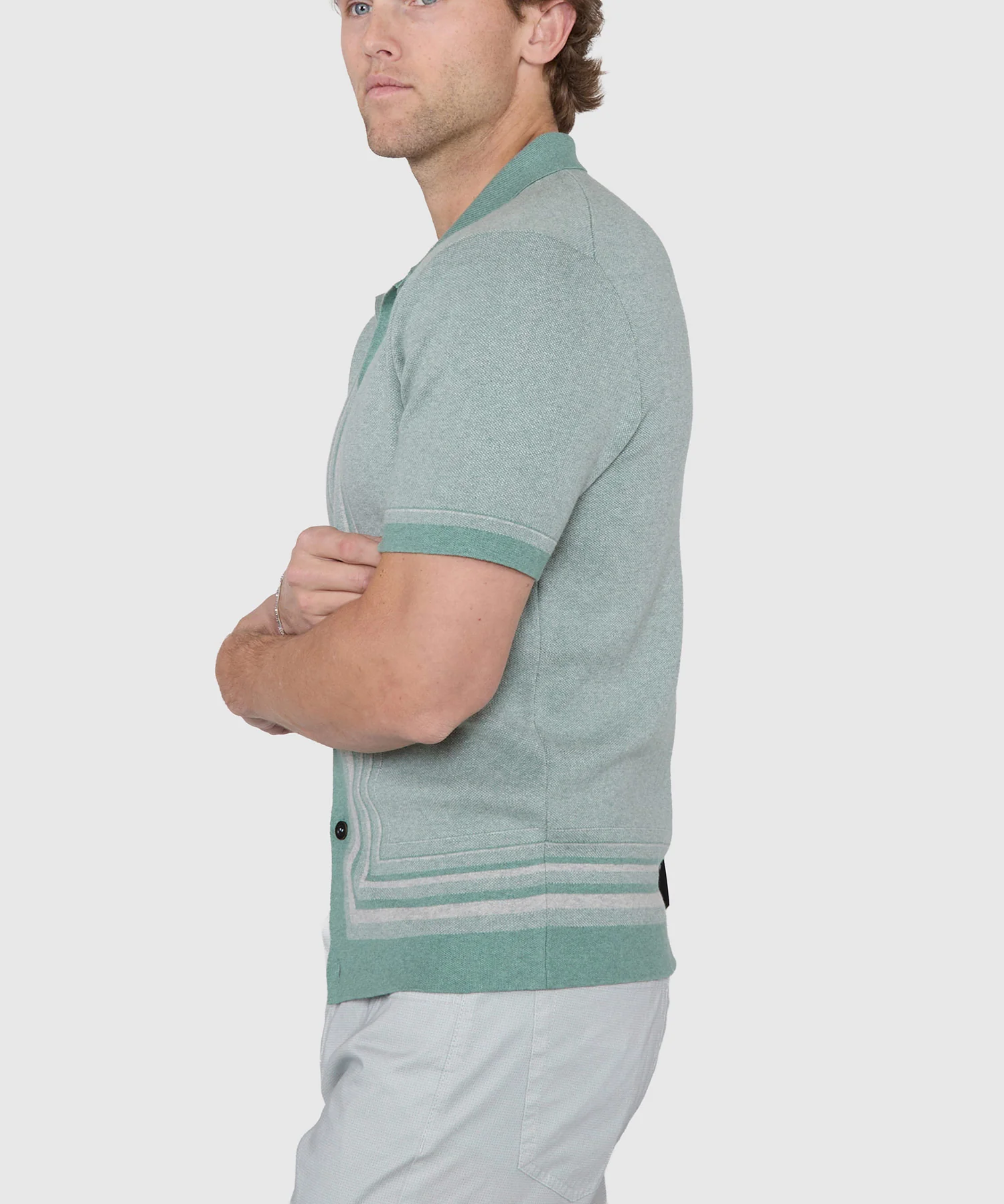 Westport Black Short Sleeve Bennett Button Front Polo - Image 4