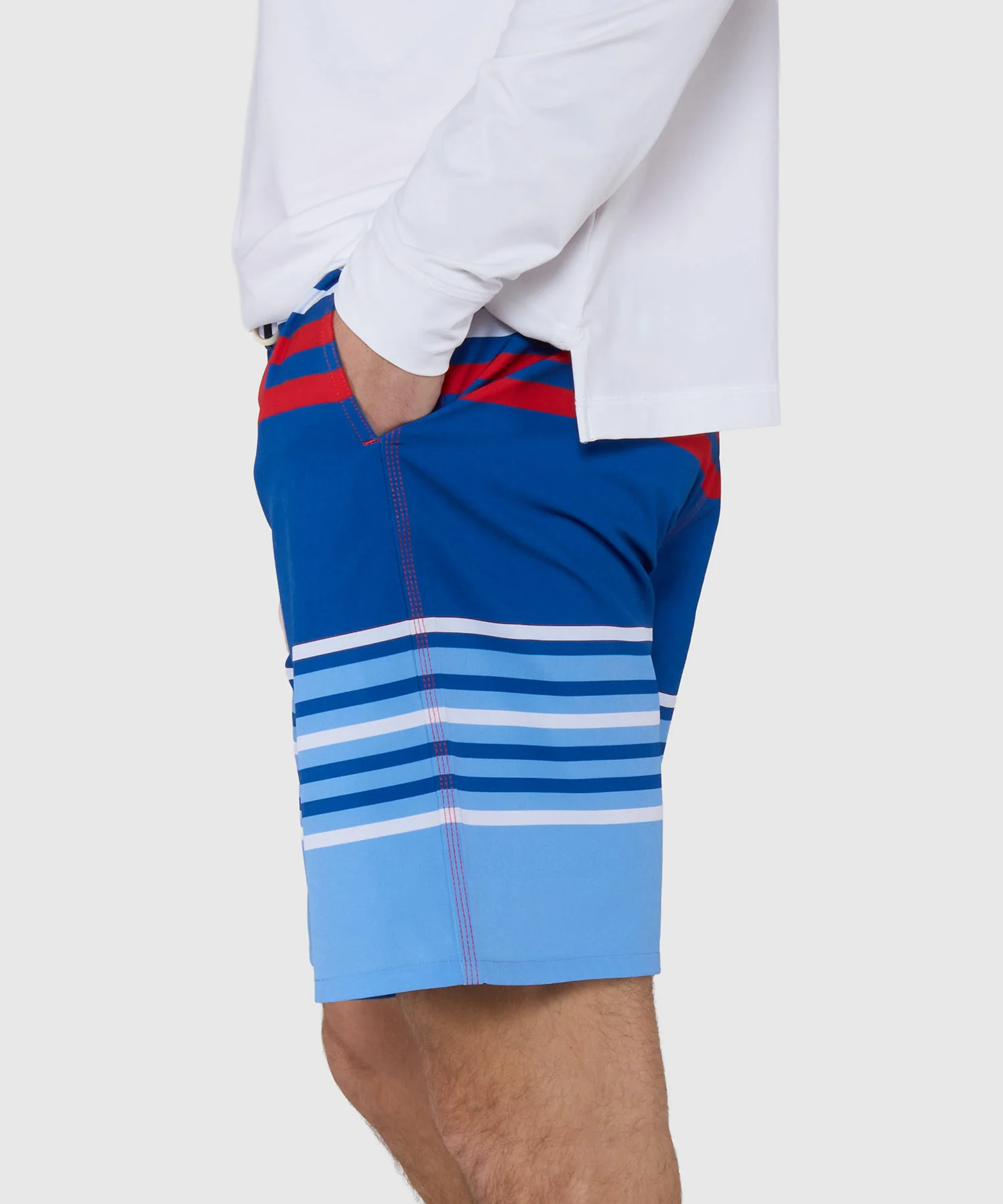 Westport Lifestyle Saybrook Half Elastic Captain Stripe Board Shorts - Image 5
