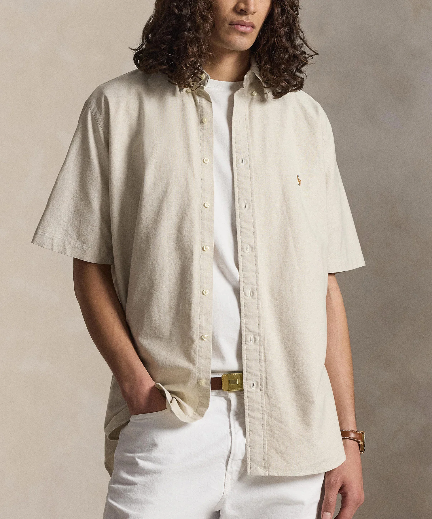 Polo Ralph Lauren Short Sleeve Solid Oxford Sport Shirt - Image 10