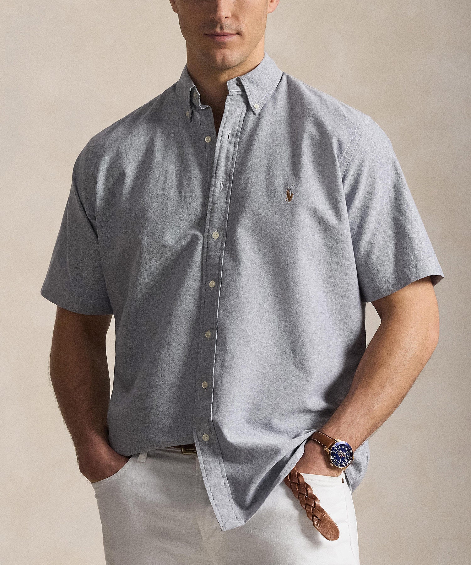 Polo Ralph Lauren Short Sleeve Solid Oxford Sport Shirt - Image 12