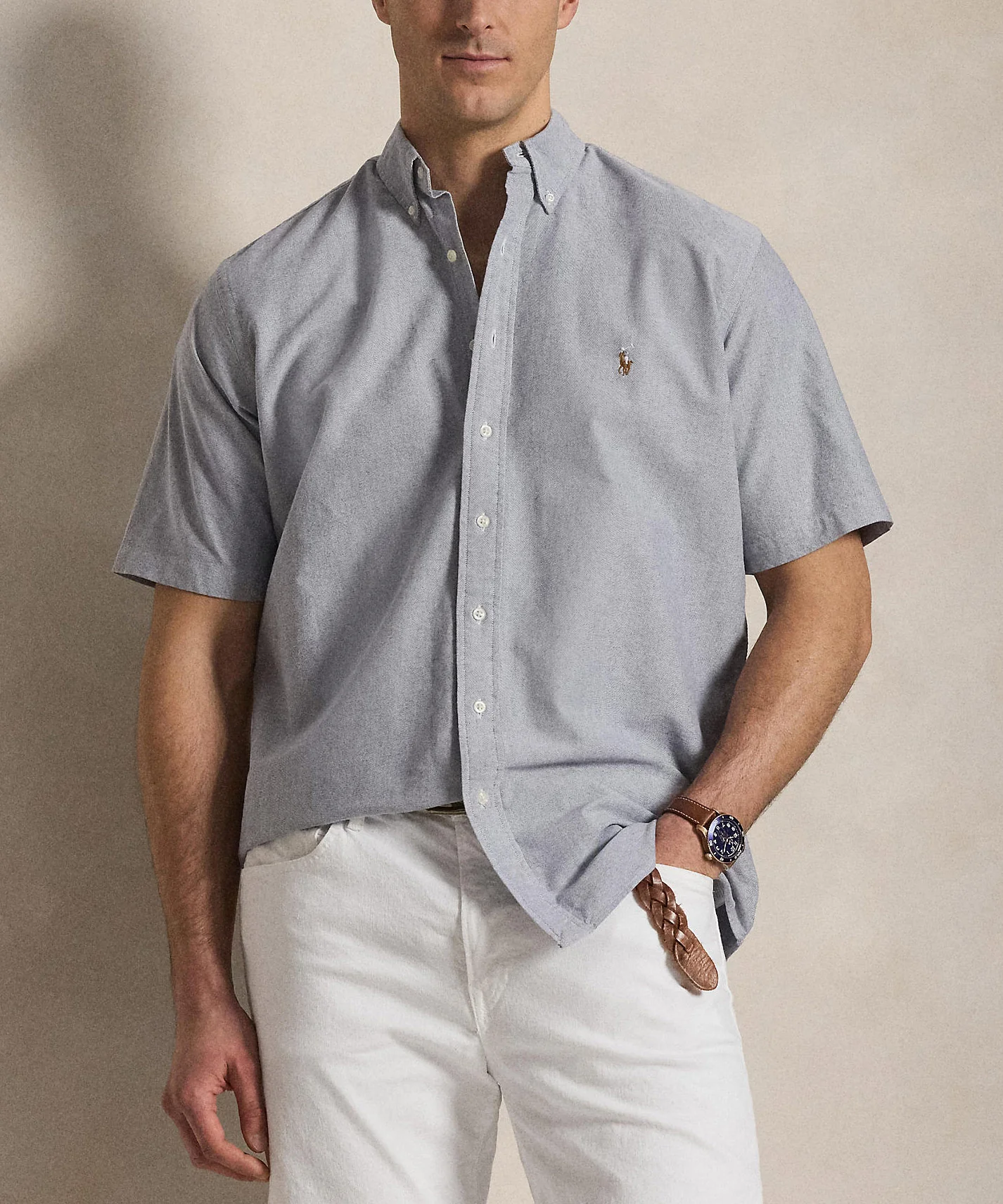 Polo Ralph Lauren Short Sleeve Solid Oxford Sport Shirt - Image 14