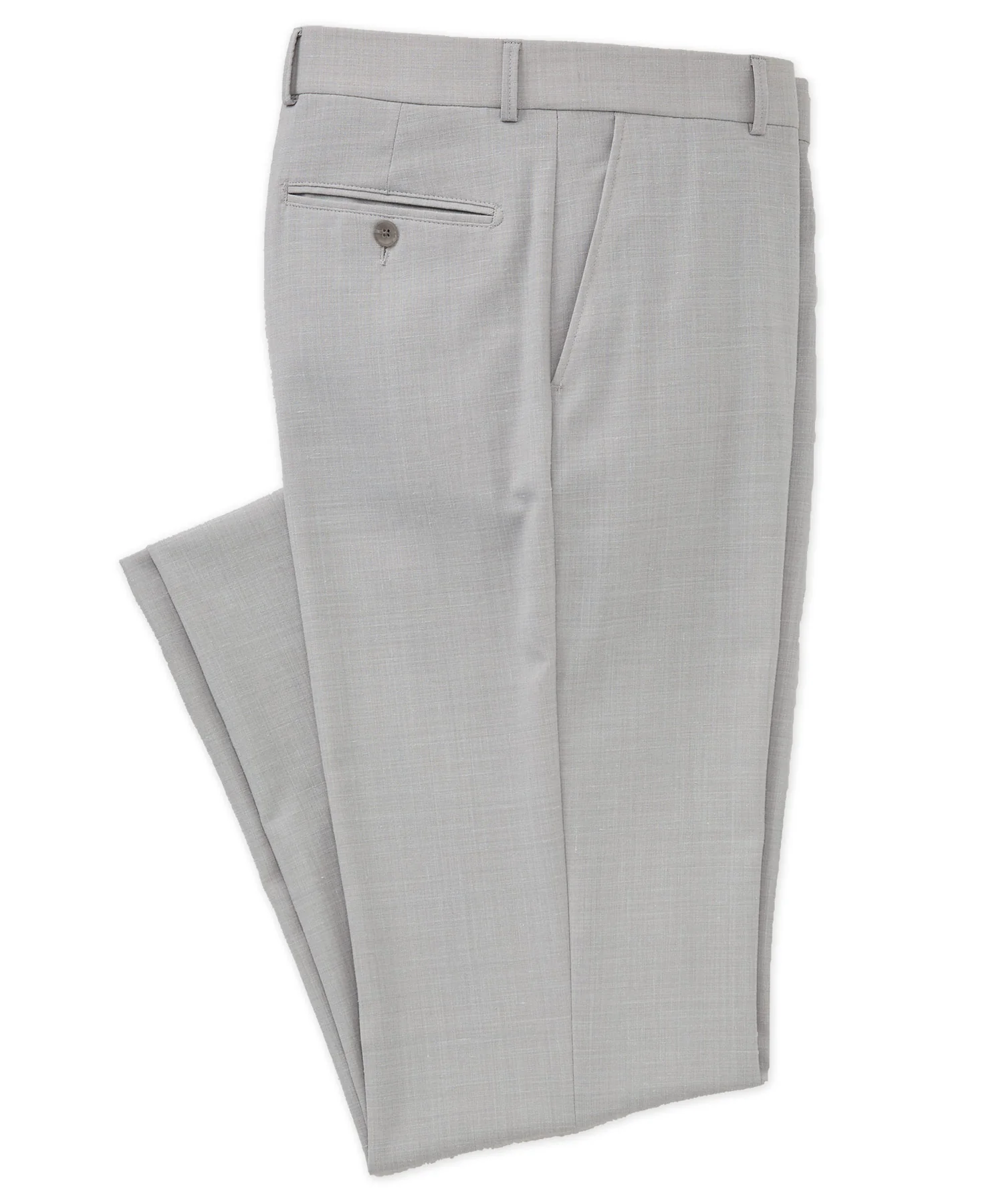 Westport Black Monaco Linen Blend Flat Front Pants - Image 6