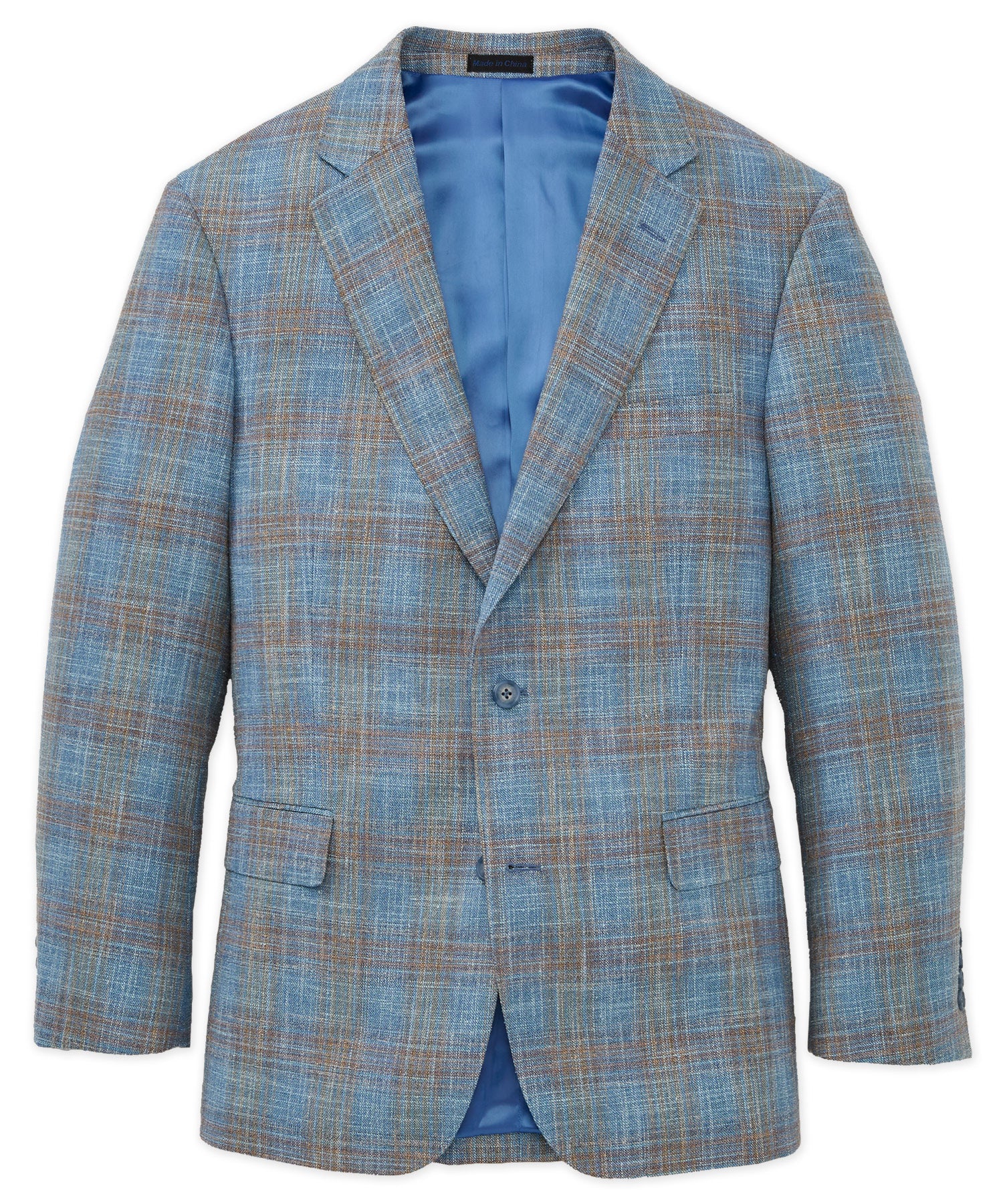 Westport Black Two-Button Side Vent Plaid Sport Coat
