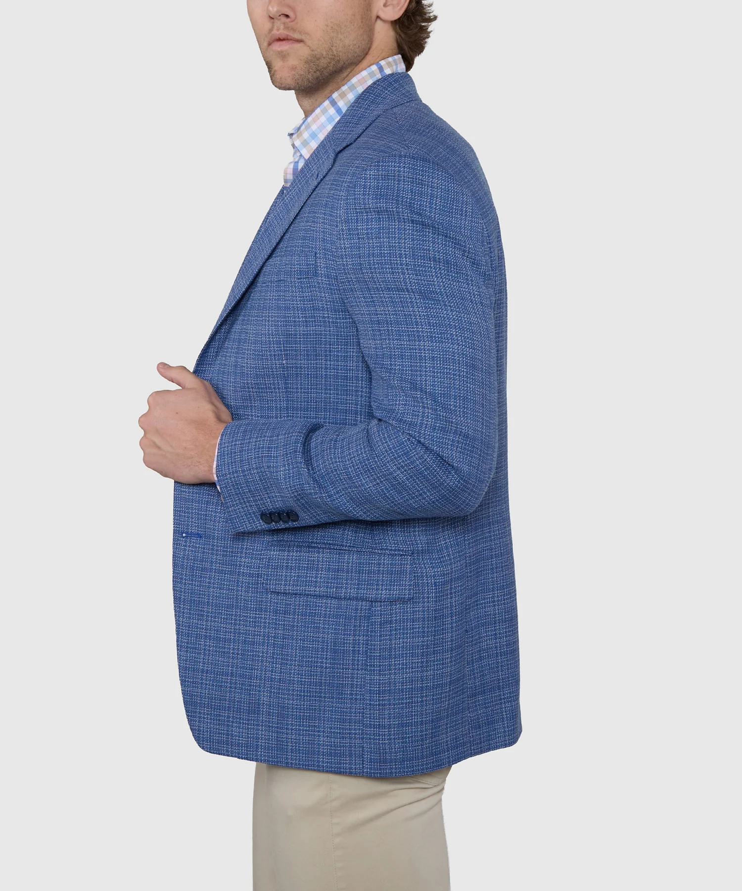 Michael Kors Two-Button Center Vent Plaid Sport Coat - Image 5