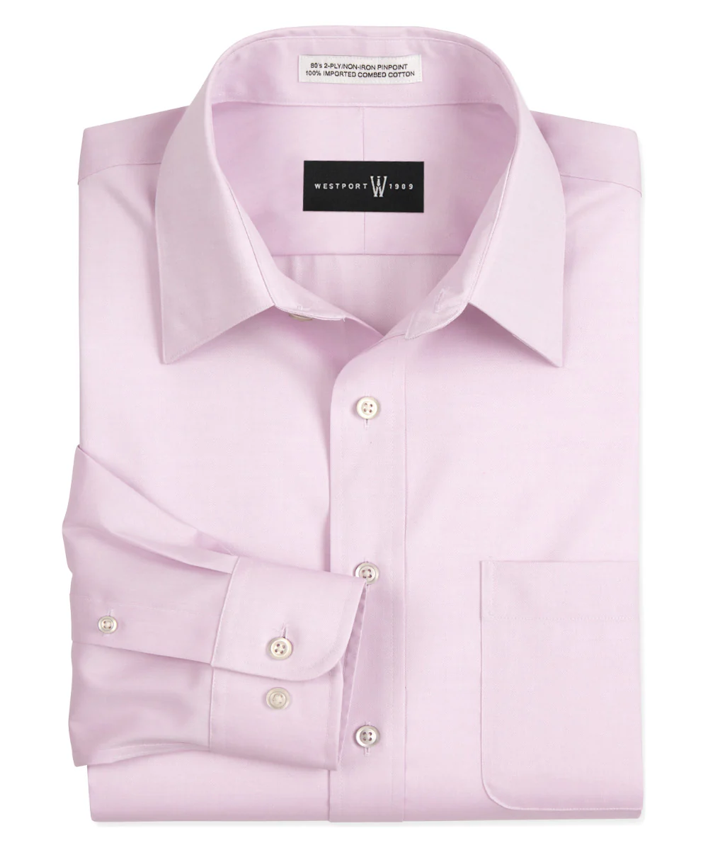 Westport 1989 Pinpoint Spread Collar Dress Shirt - Image 8
