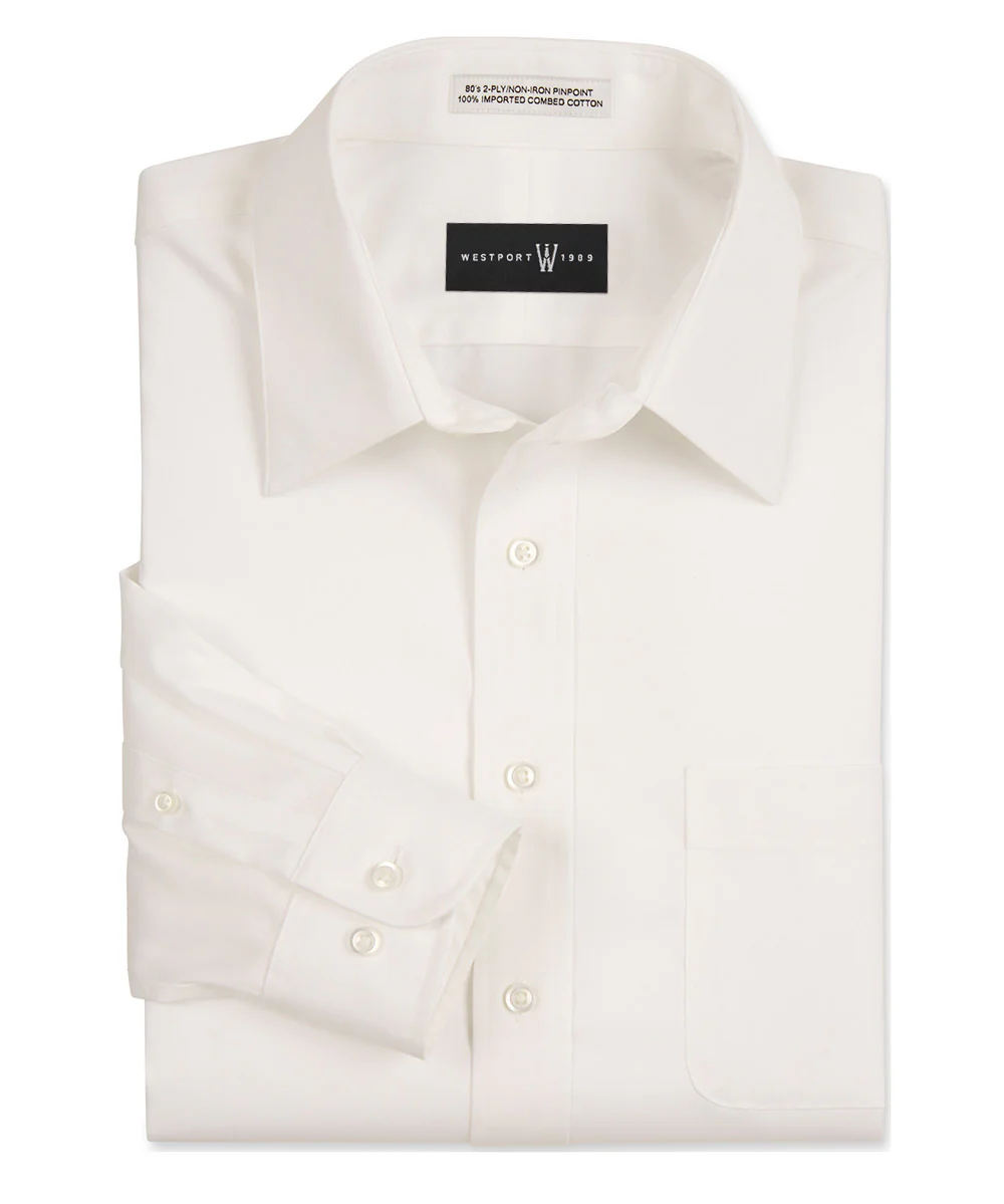 Westport 1989 Pinpoint Spread Collar Dress Shirt - Image 9