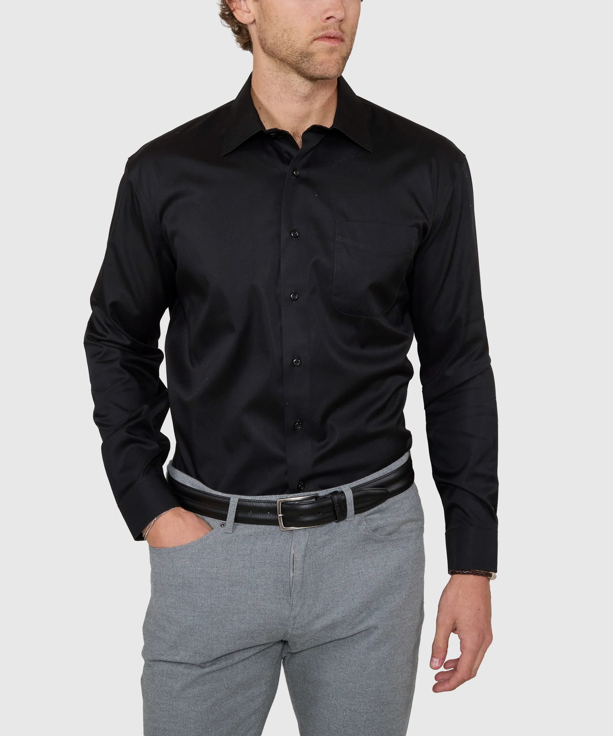 Wilkes & Riley Poplin Spread Collar Dress Shirt - Image 2