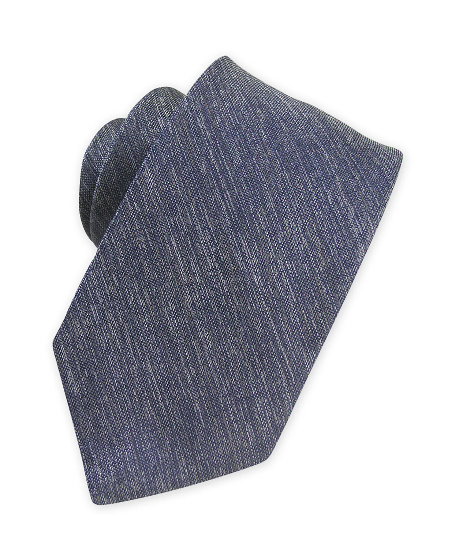 Westport Black Solid Woven Melange Tie - Image 5
