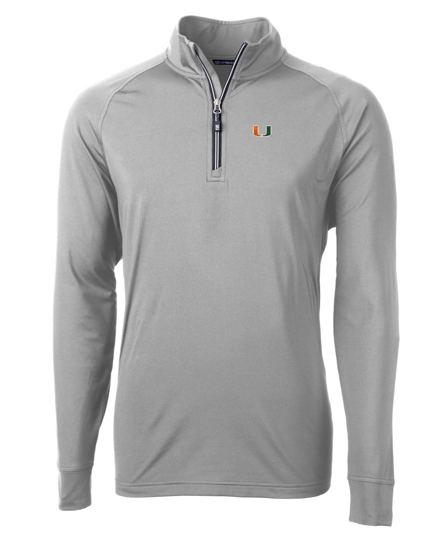Cutter & Buck University of Miami Hurricanes Long Sleeve Quarter-Zip Pullover - Image 3