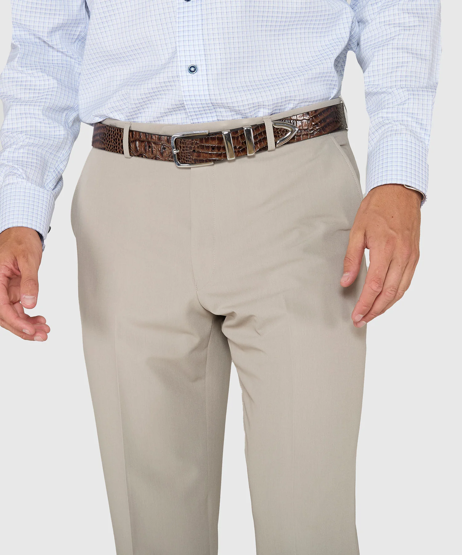 Westport Black Flat Front Performance Stretch Gabardine Pant - Image 12
