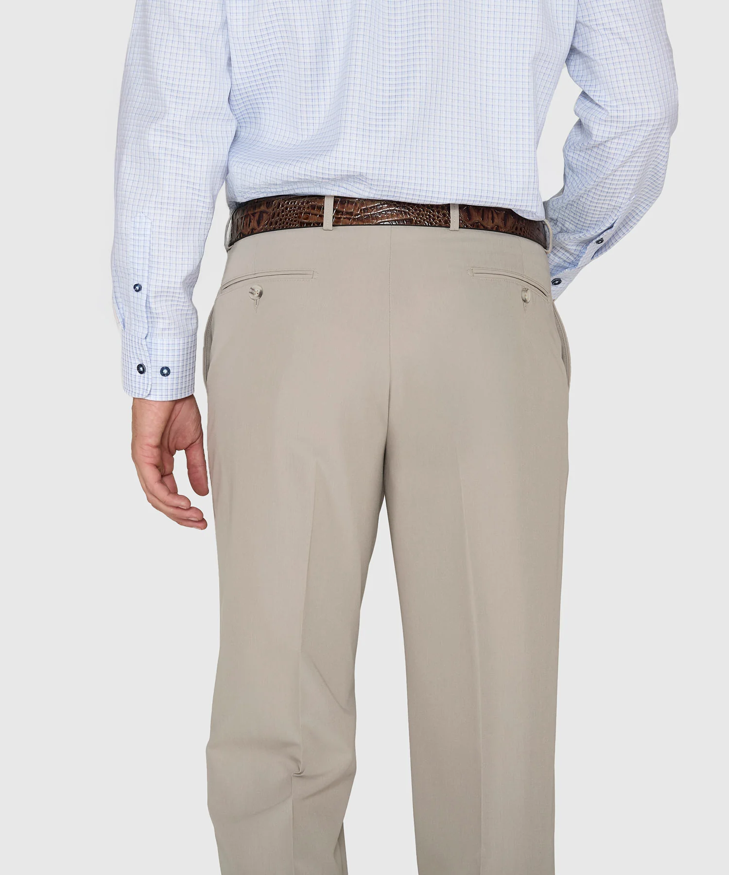Westport Black Flat Front Performance Stretch Gabardine Pant - Image 13