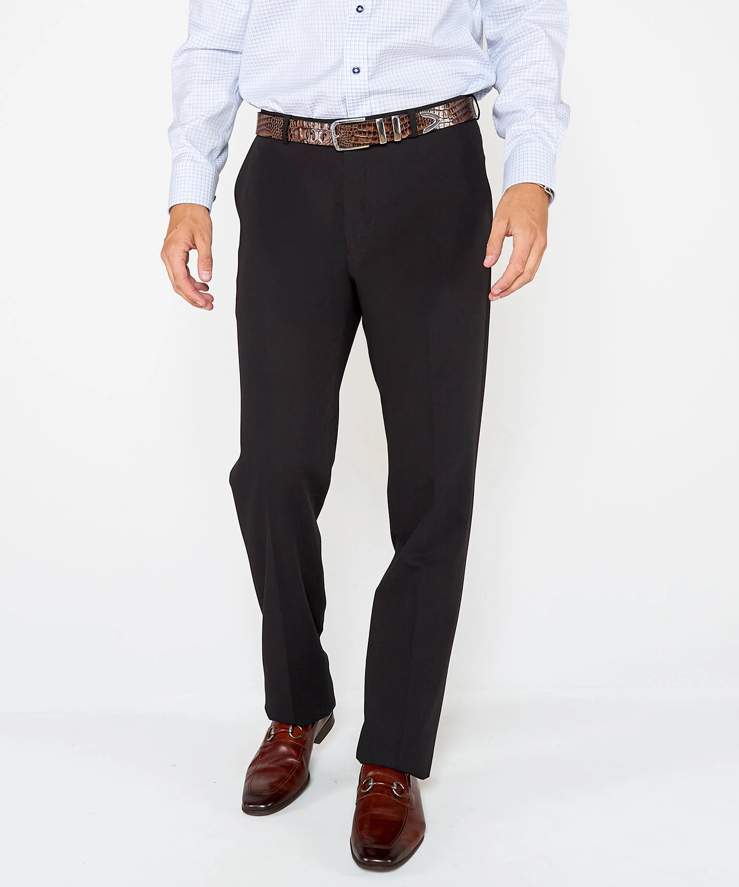 Westport Black Flat Front Performance Stretch Gabardine Pant - Image 16